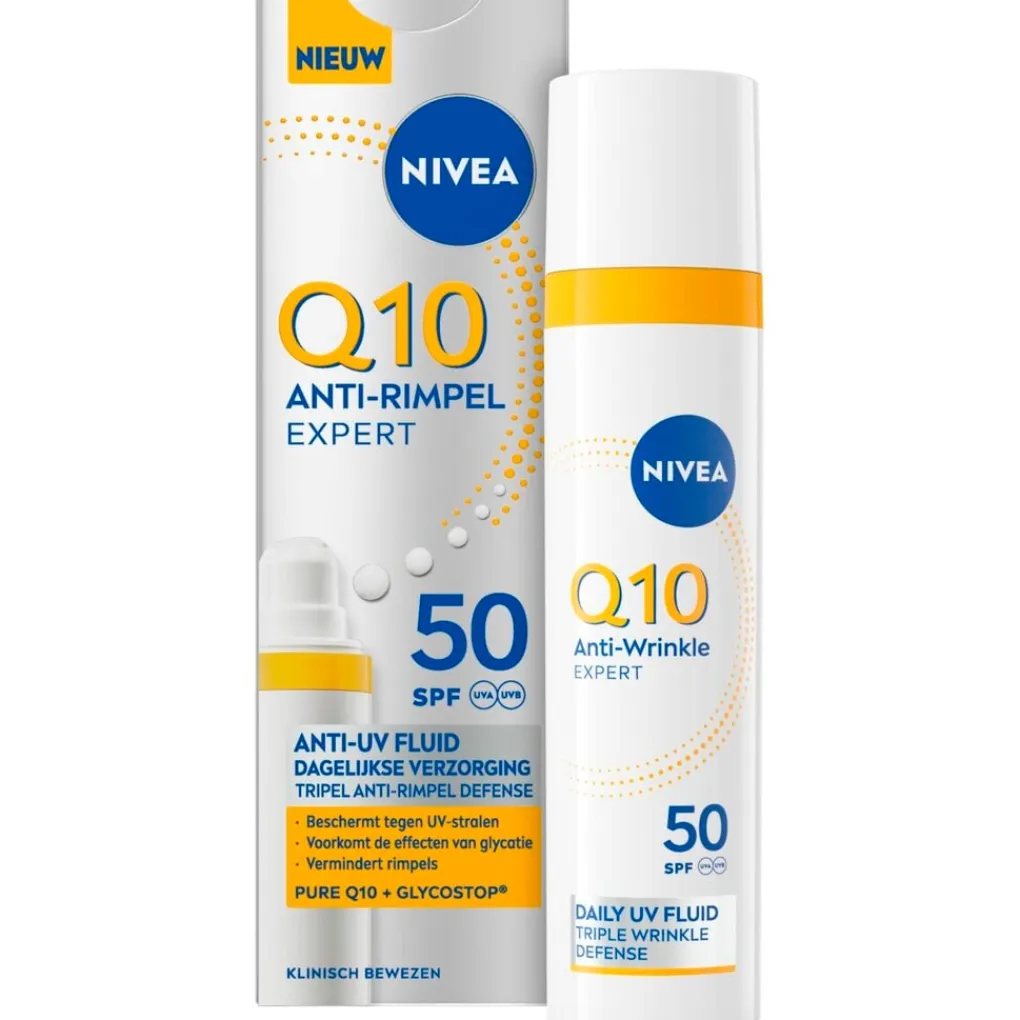 Hot NIVEA Q10 Anti-Rimpel Expert SPF50 Anti-Uv Fluïde Zonnebrand|Dagcreme