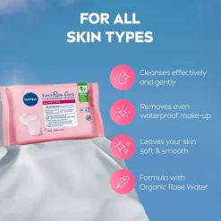 Hot NIVEA Rose Care Micellair Reinigingsdoekjes Gezichtsreiniging