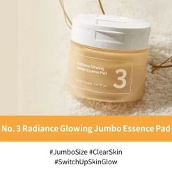 Best No.3 Radiance Glowing Jumbo Essence Pad Korean Skincare|Essence
