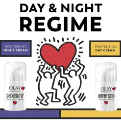 Hot Total Effects 7-in-1 Nachtcrème Keith Haring Artist Edition Dagcreme