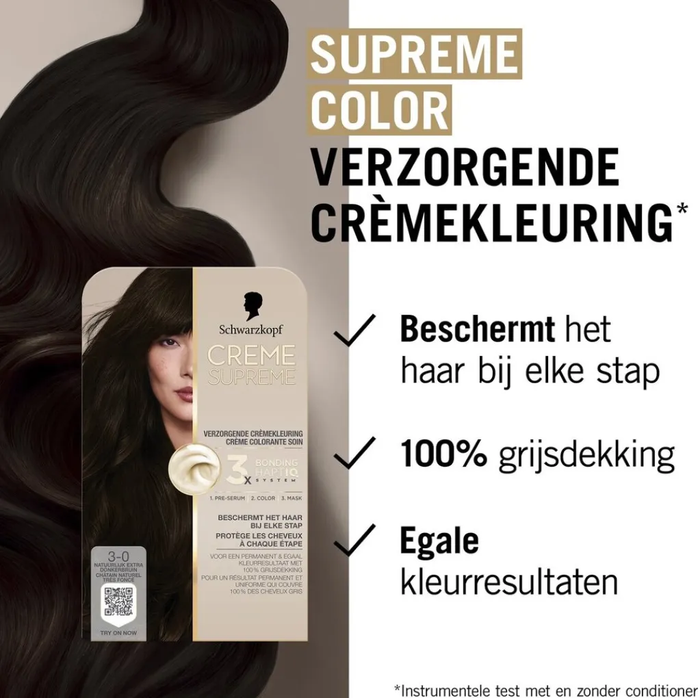3-0 Natuurlijk Extra Donkerbruin Verzorgende Crèmekleuring Haarverf