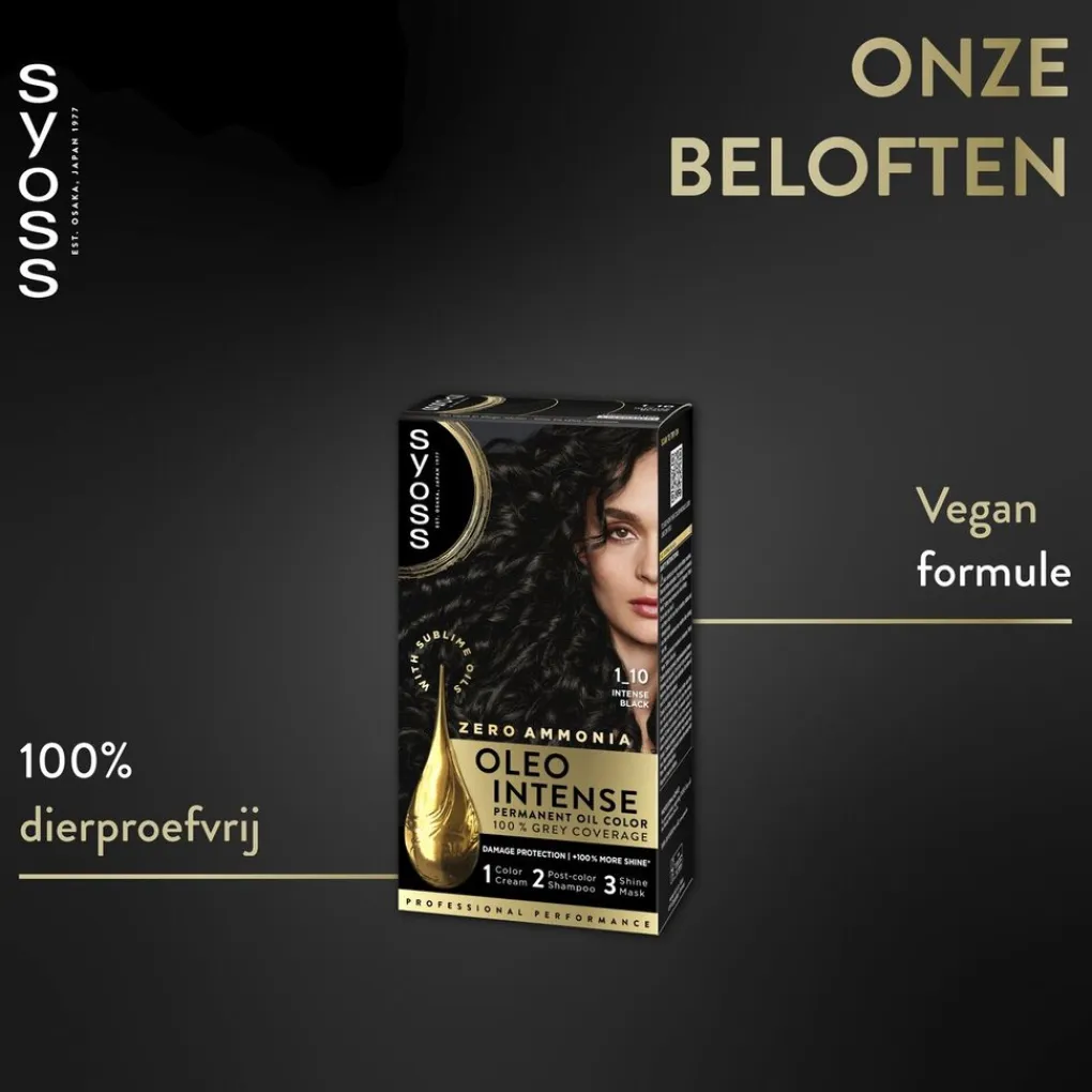 Discount Oleo Intense 1-10 Intens Zwart Haarkleuring Haarverf