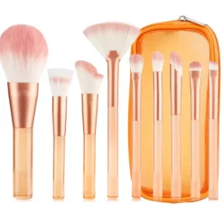 Discount Technique PRO Translucent Perfection make-up kwastenset - 9 make-up kwasten met zakje (ORANJE) Make-Up Kwasten