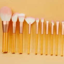 Discount Technique PRO Translucent Perfection make-up kwastenset - 9 make-up kwasten met zakje (ORANJE) Make-Up Kwasten