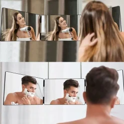 Clearance UNIQ 360 Make-up Spiegel met 3 Delen – Vouwen & Ophangen Make-Up Spiegels