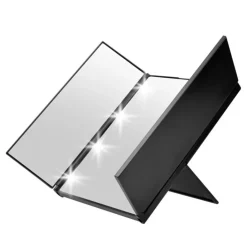 Hot UNIQ Drievoudige Make-upmake-upspiegel met Led-verlichting Make-Up Spiegels