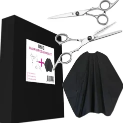 UNIQ Kappersschaar Set voor Thuisgebruik incl. Etui, 2-delig Kappersbenodigdheden