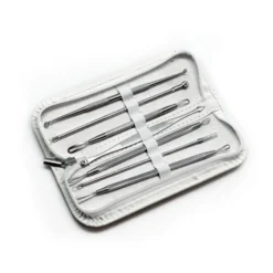 Best UNIQ Comedonen Toolkit – 7‑delige Hudorm­verwijderaar Set in Wit Etuí Gezichtsreiniging