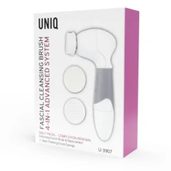 Sale UNIQ 4‑in‑1 Elektrische Gezichtsborstel Oplaadbaar Gezichtsreiniging