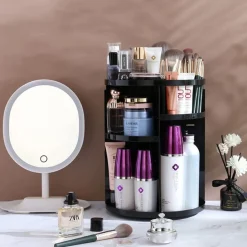 Outlet UNIQ 360° Roterende Make‑up Organizer – Zwart Make-Up Organizers